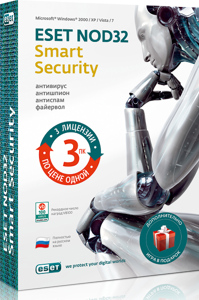 ESET NOD32 Smart Security на 3ПК + Бонус игра